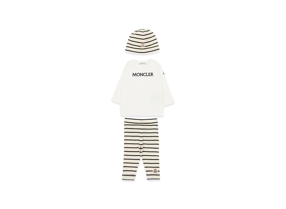 MONCLER Kids 3-Piece Clothing Set "White/Black"