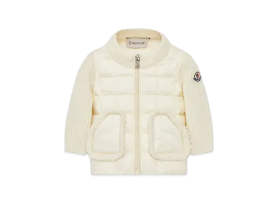 MONCLER Kids Down Cardigan "White"