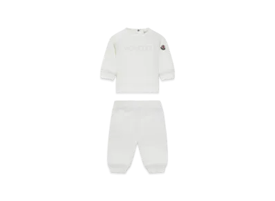 MONCLER Kids Sweatshirt And Pant Set "White"