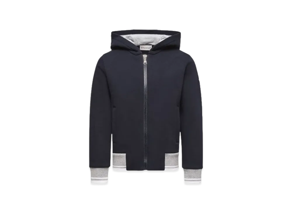 MONCLER Kids Zip-Up Hoodie "Dark Blue"