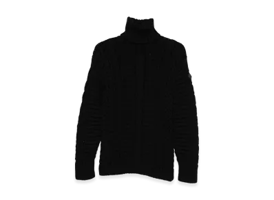 MONCLER Women's Edward Enninful Tricot Turtleneck Sweater "Black"