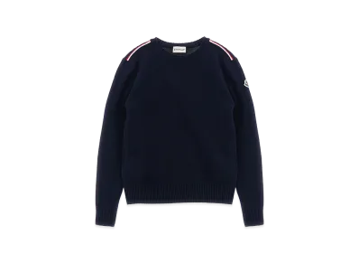 MONCLER Kids Tricolor Detail Sweater "Dark Blue"