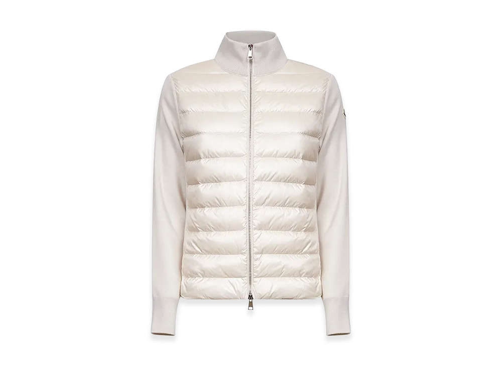 MONCLER Women's Two-Material Cardigan "Beige"