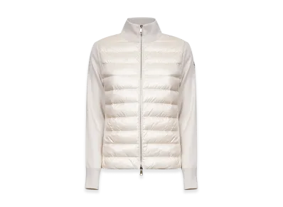 MONCLER Women's Two-Material Cardigan "Beige"