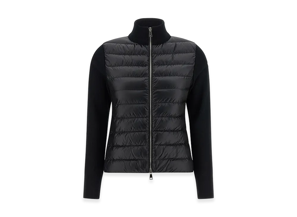 MONCLER Women's Two-Material Cardigan "Black"