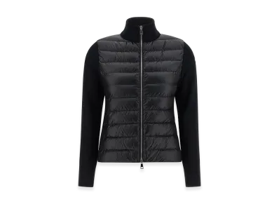 MONCLER Women's Two-Material Cardigan "Black"