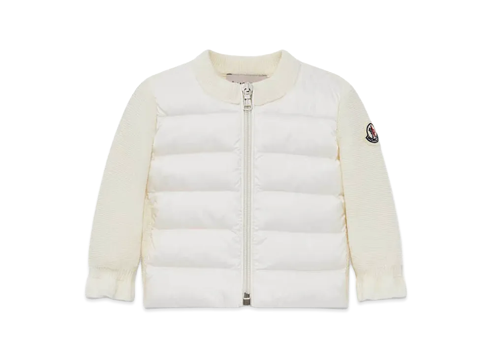 MONCLER Kids Two-Material Cardigan "White"