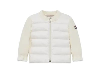 MONCLER Kids Two-Material Cardigan "White"
