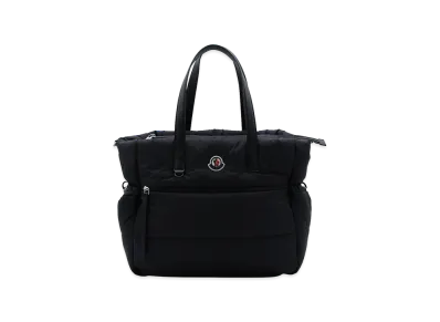 MONCLER Kids Logo Patch Changing Bag "Black"