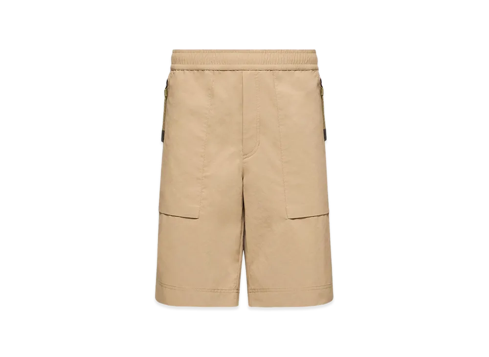 MONCLER Polyester Bermuda Shorts "Beige"