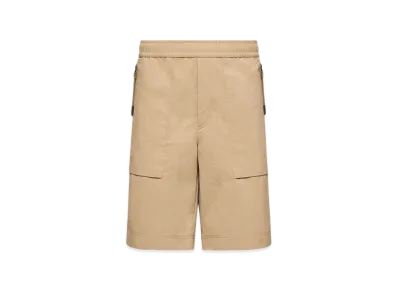 MONCLER Polyester Bermuda Shorts "Beige"