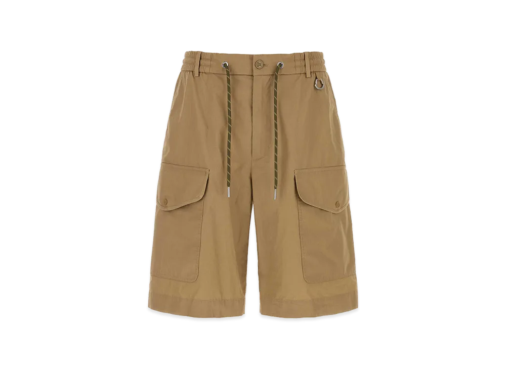 MONCLER Biscuit Cotton Bermuda Shorts "Beige"
