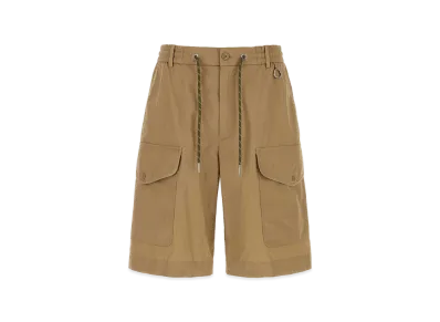 MONCLER Biscuit Cotton Bermuda Shorts "Beige"