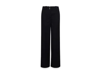 MONCLER Women's Polyester Blend Palazzo Pant "Black"