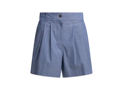 MONCLER Women's Cotton Shorts "Light Blue"