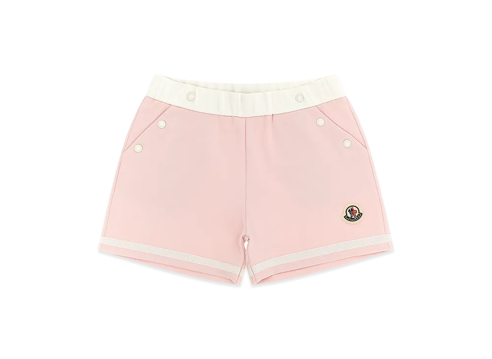 MONCLER Kids Cotton Viscose Bermuda Shorts "Pink"