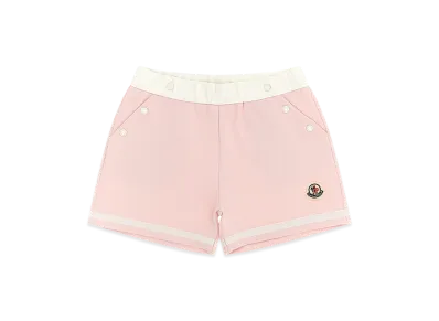 MONCLER Kids Cotton Viscose Bermuda Shorts "Pink"