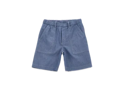 MONCLER Kids Denim Bermuda Shorts "Light Blue"