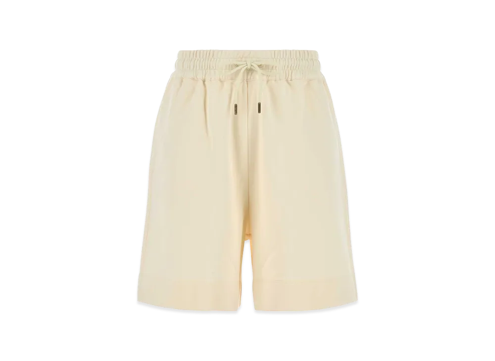 MONCLER Women's Cotton Bermuda Shorts "Ivory"