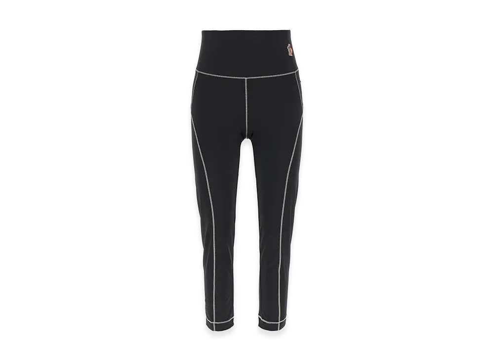 MONCLER Women's Logo Patch Leggings "Black"