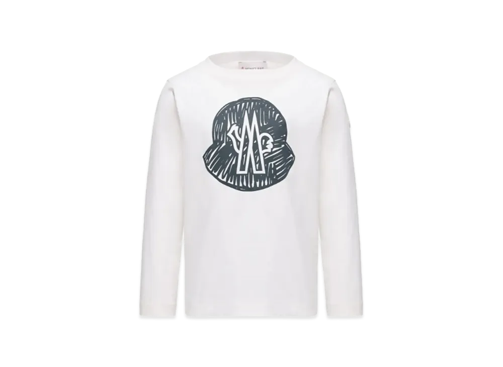 MONCLER Kids Long Sleeve T-Shirts "White"