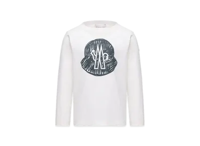 MONCLER Kids Long Sleeve T-Shirts "White"
