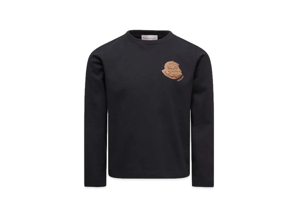 MONCLER Kids Long Sleeve T-Shirts "Black"