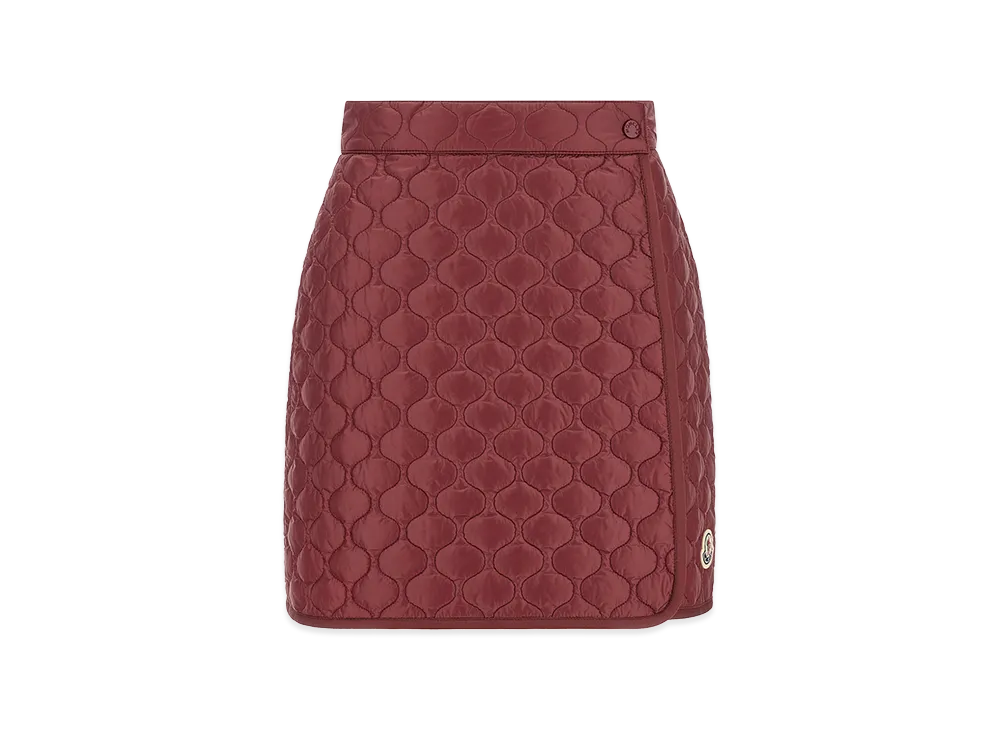 MONCLER Women's Square Quilting Skirt "Bordeaux"