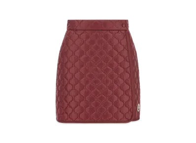 MONCLER Women's Square Quilting Skirt "Bordeaux"