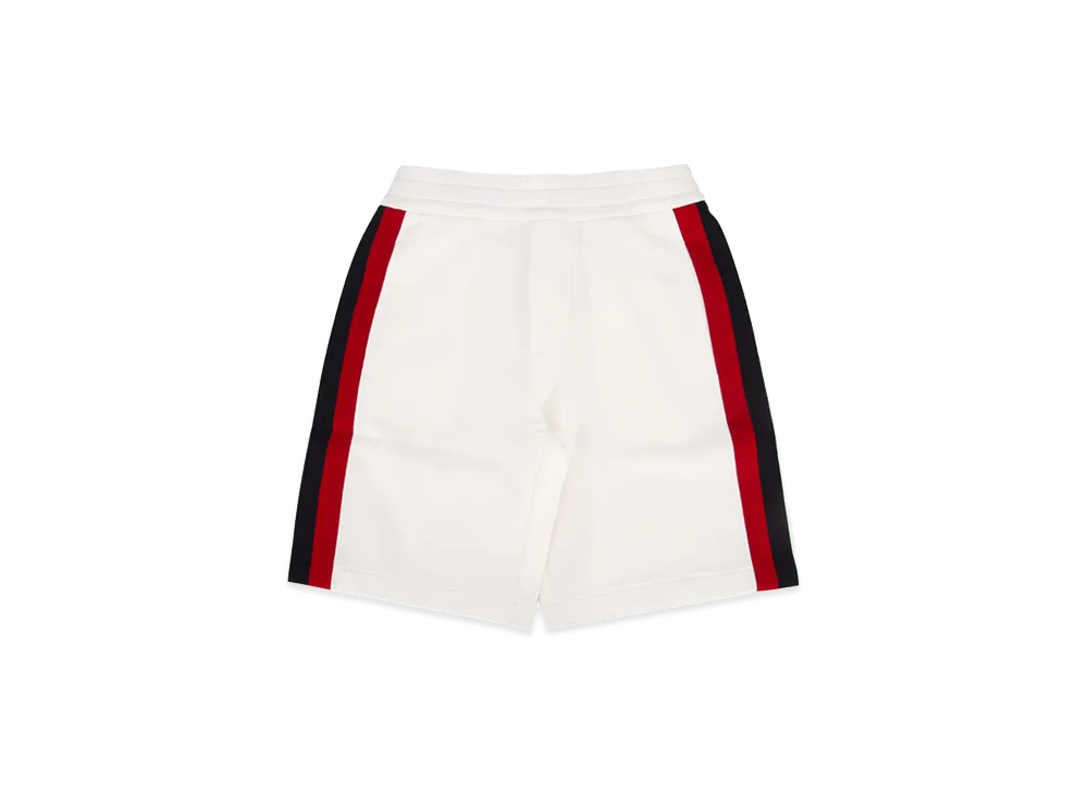 MONCLER Kids Shorts With Side Bands "White"