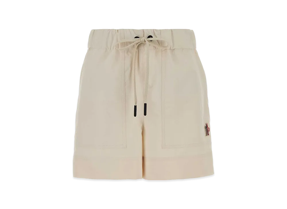 MONCLER Women's Technical Froisse Shorts "White"