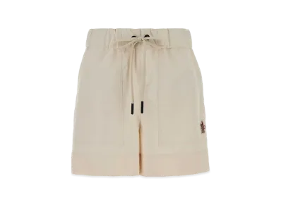 MONCLER Women's Technical Froisse Shorts "White"