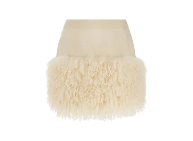 MONCLER Women's Teddy Insert Skirt "White"