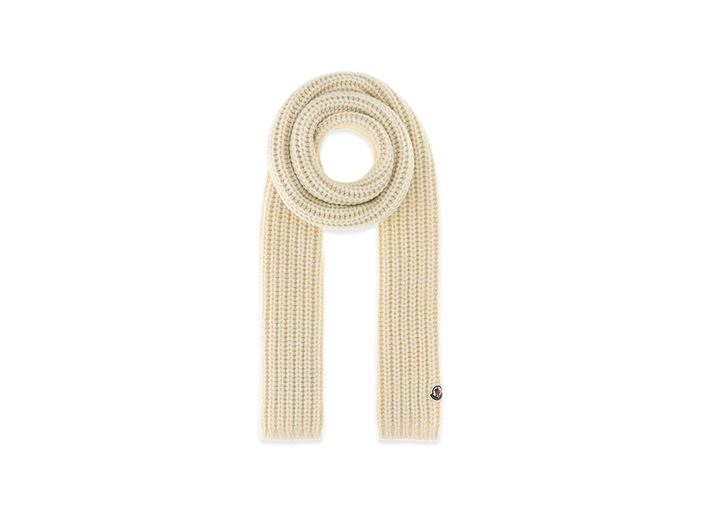 MONCLER Women's Wool Blend Scarf "White"