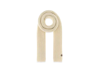 MONCLER Women's Wool Blend Scarf "White"