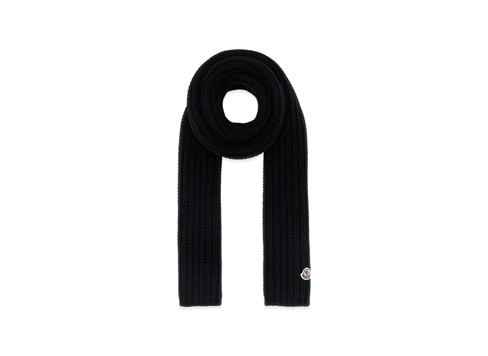 MONCLER Women's Wool Blend Scarf "Black"
