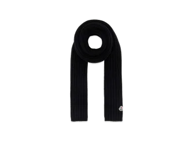 MONCLER Women's Wool Blend Scarf "Black"