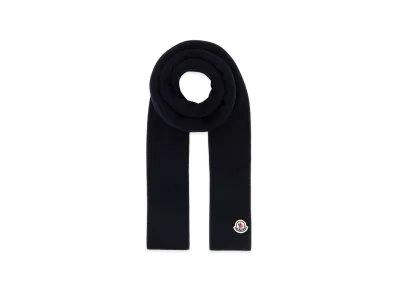 MONCLER Wool Scarf "Midnight Blue"