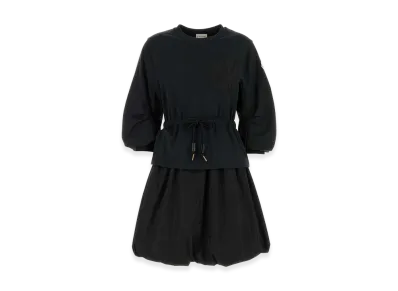 MONCLER Women's Cotton Sweatshirt Dress "Black"