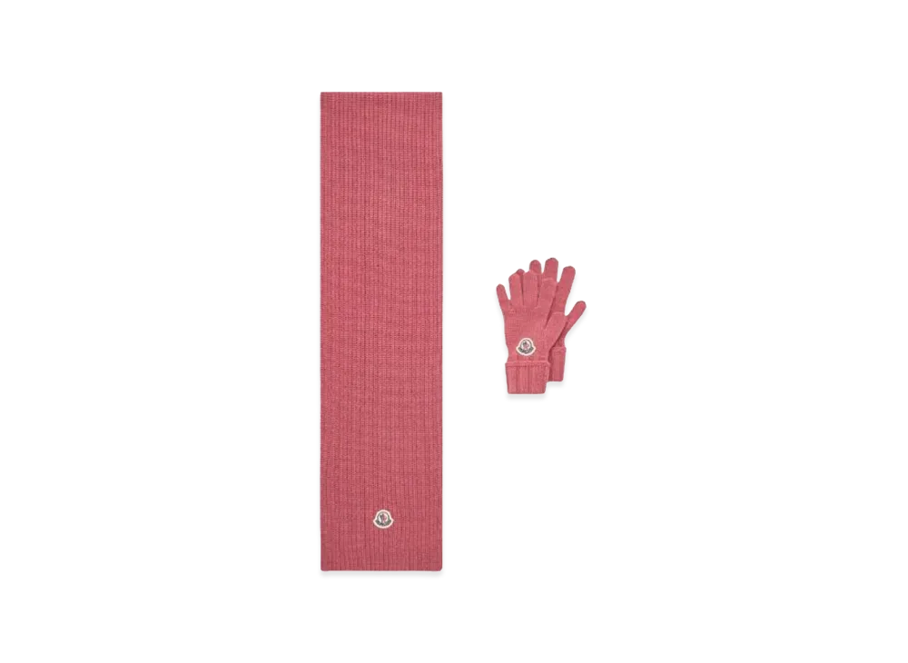 MONCLER Kids Scarf And gloves "Pink"