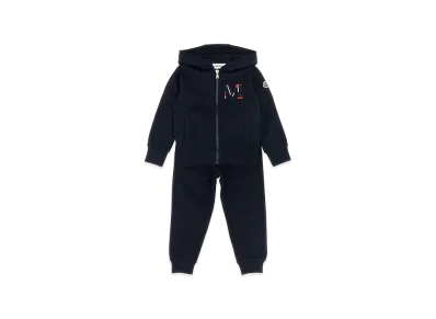 MONCLER Kids Logo Embroidery Sweatshirt And Joggers "Dark Blue"