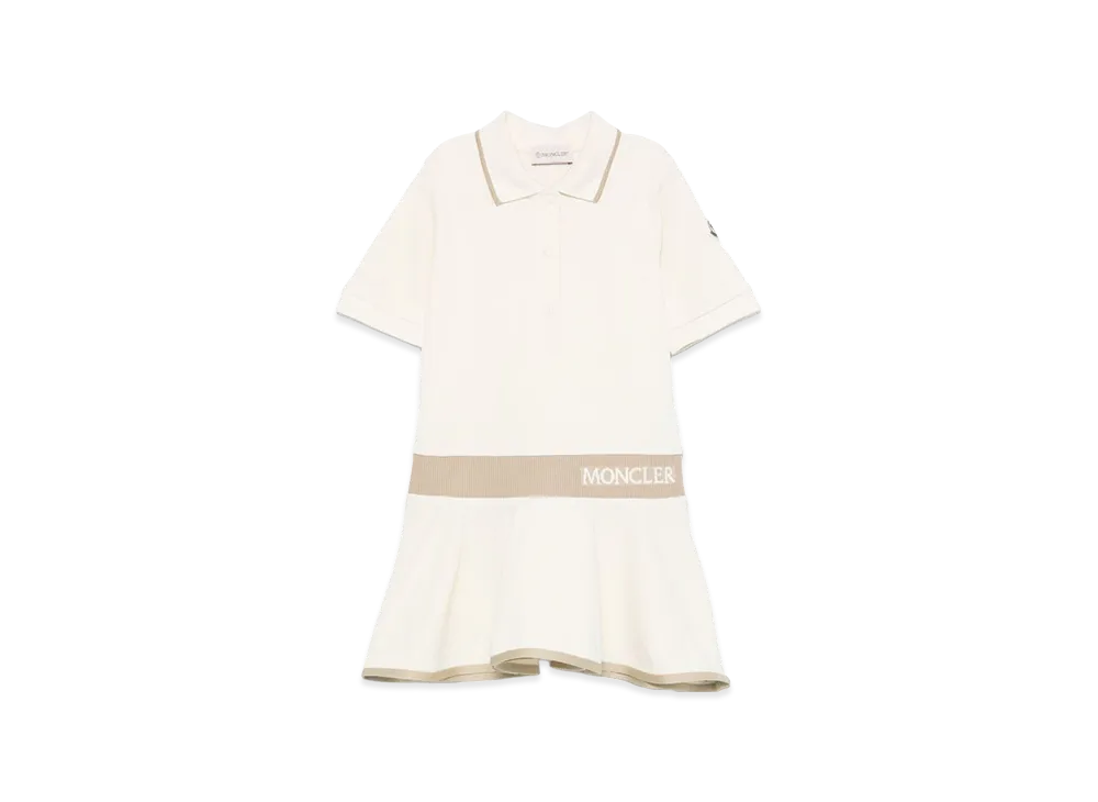 MONCLER Kids Pique Dress "White"