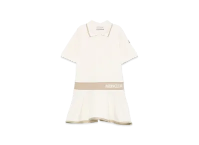 MONCLER Kids Pique Dress "White"