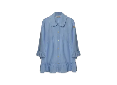 MONCLER Kids Striped Dress "Light Blue"