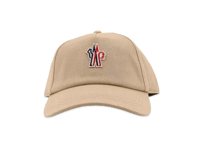 MONCLER Cotton Hat With Front Logo Patch "Beige"