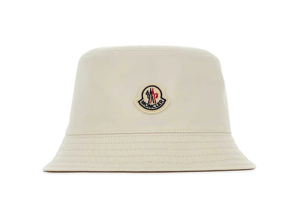 MONCLER Women's Polyester Reversible Bucket Hat "Ivory"