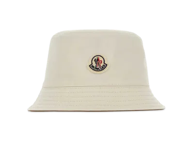 MONCLER Women's Polyester Reversible Bucket Hat "Ivory"