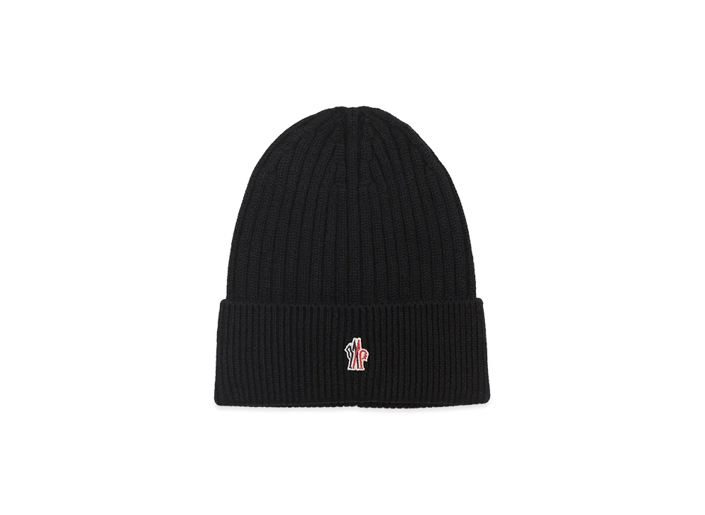 MONCLER Grenoble Rib Knit Wool Beanie "Black"