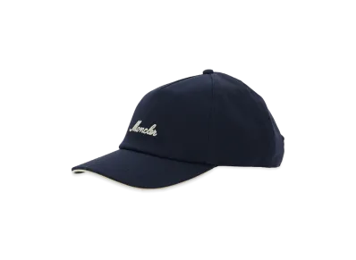 MONCLER Cotton Baseball Cap "Navy Blue"