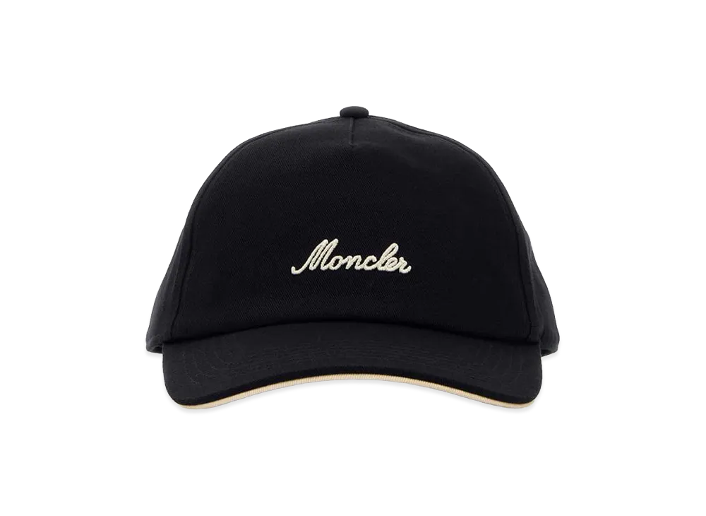 MONCLER Logo Cotton Baseball Cap "Black"